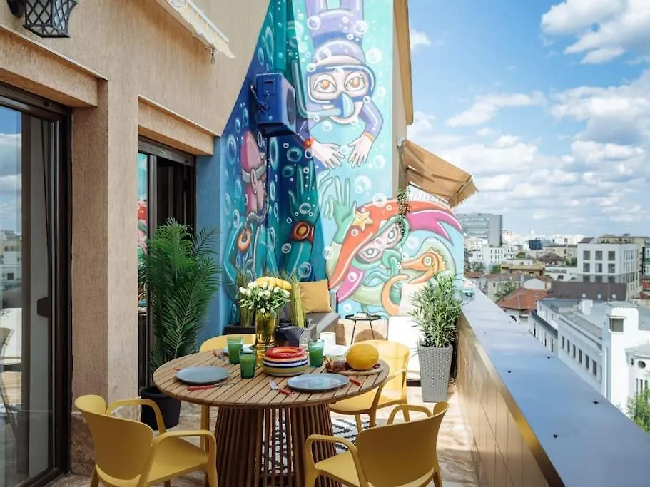 Rooftop Terrace Boho Apt City Center 2 Baths-1